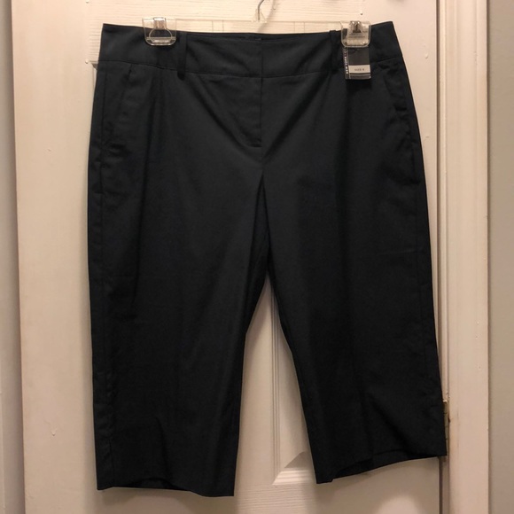 NY&C Black Long Bermuda Shorts - Picture 1 of 4